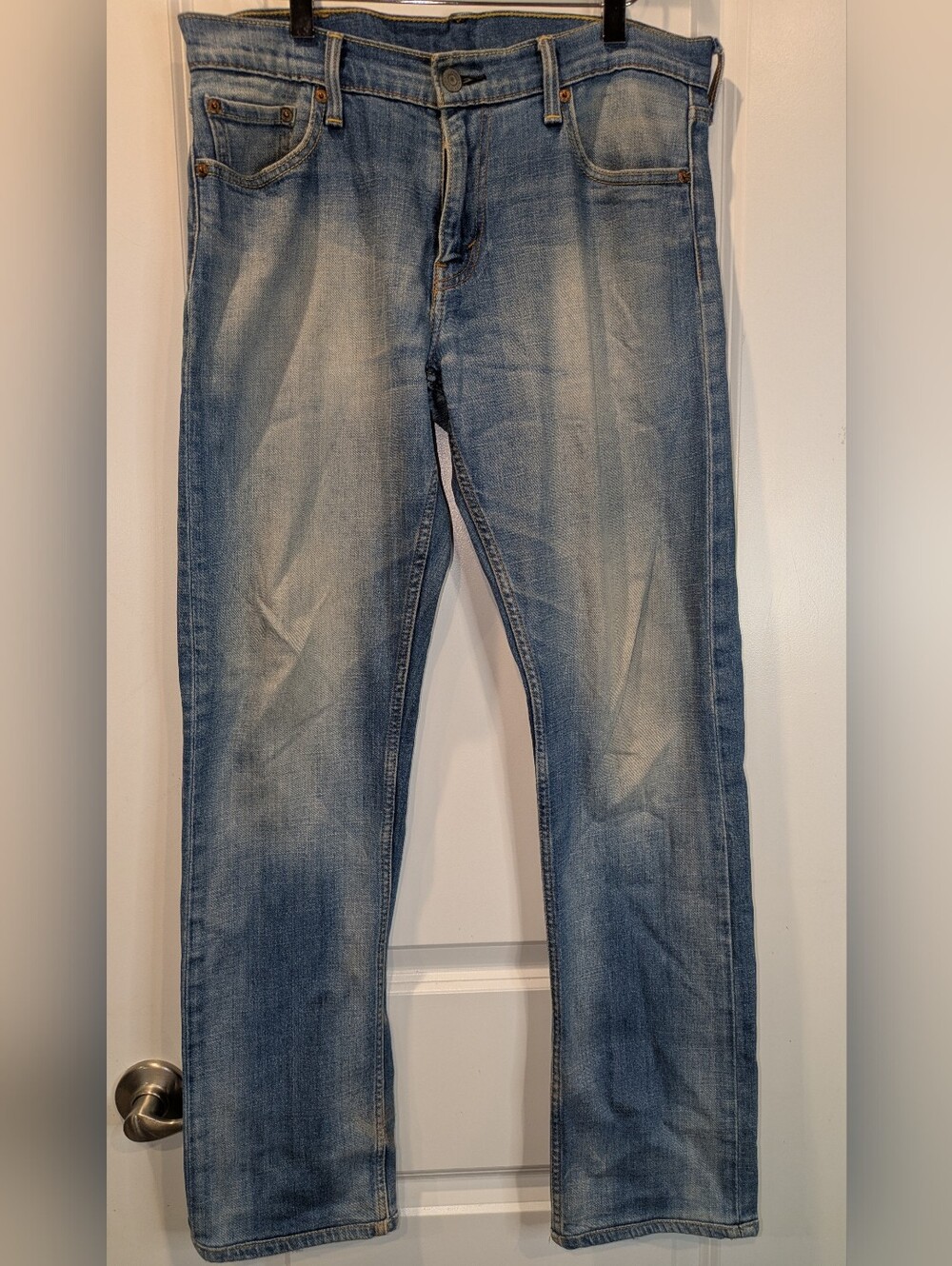 Levi's 504 Straight Leg Jeans *W30 L34* Light Wash Classic Denim Men's